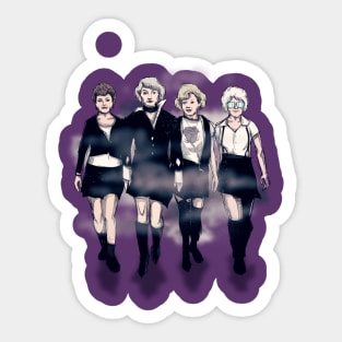 Golden Witch Girls Sticker